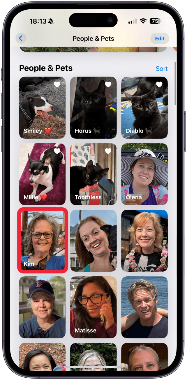 Now navigate to the People & Pets album in the Photos app and you will see the new person there.