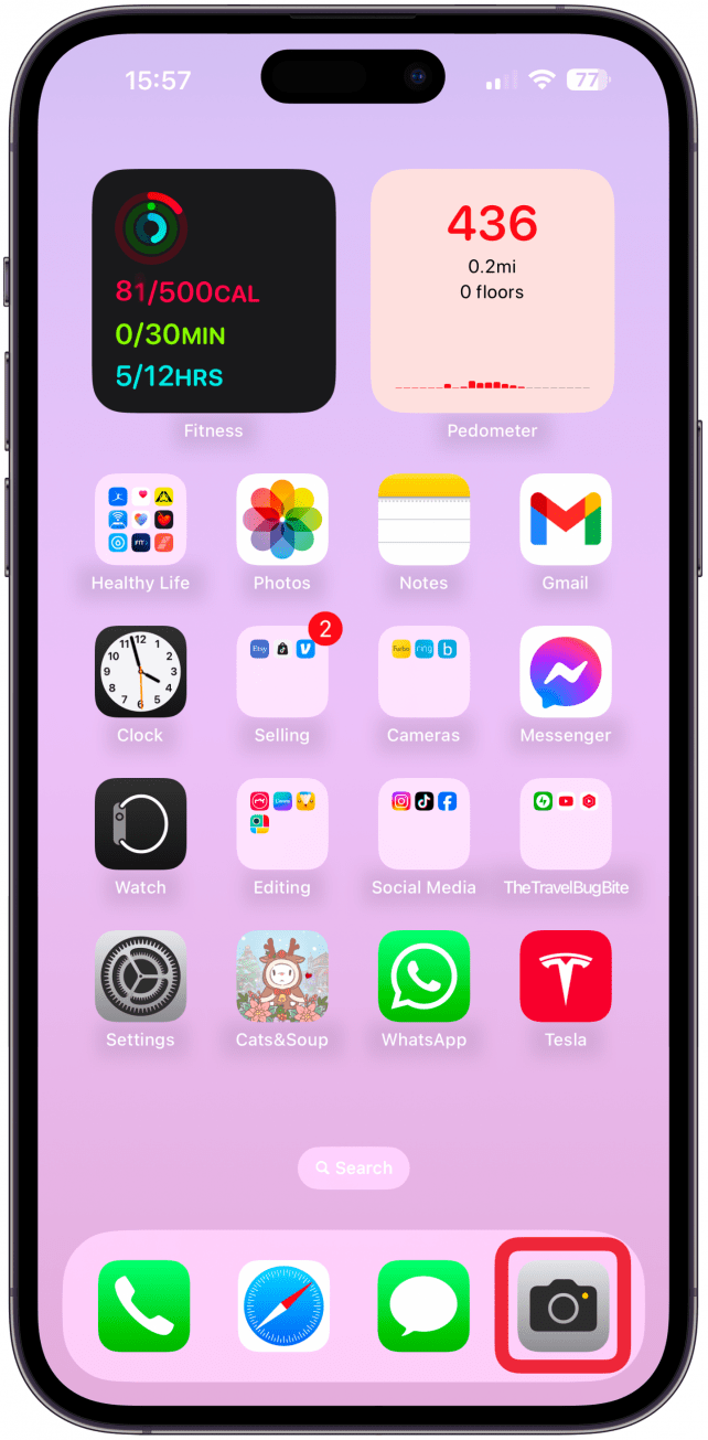 Open the Camera app.