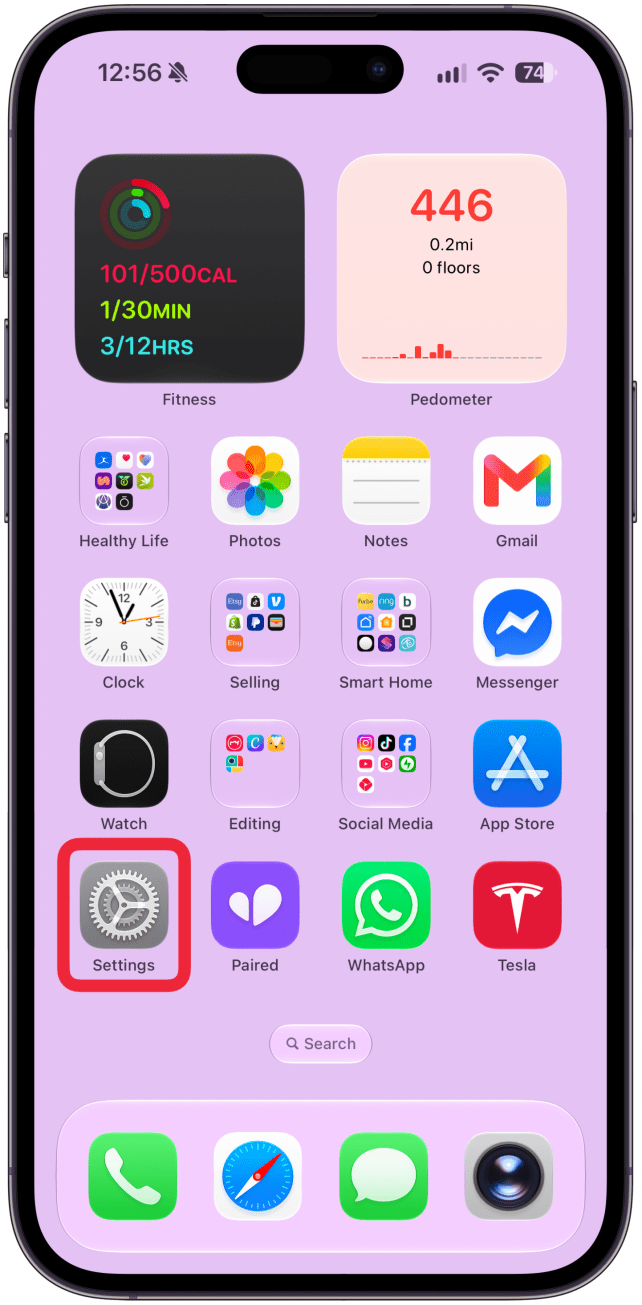 Open Settings.