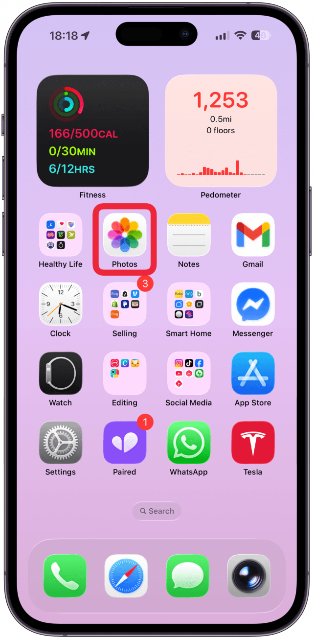 Open the Photos app.