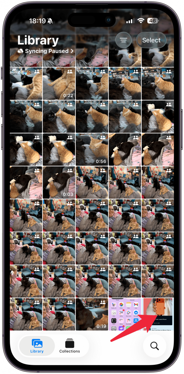 Tap on a photo that contains text.