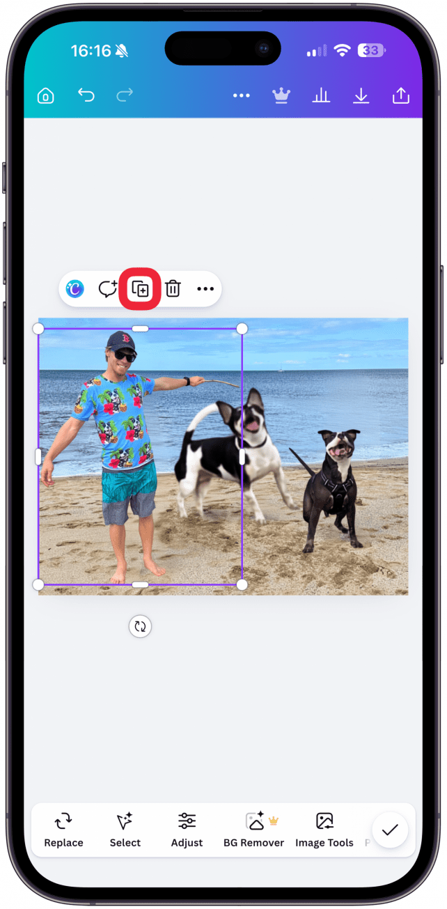 You can clone it by using the plus icon.
