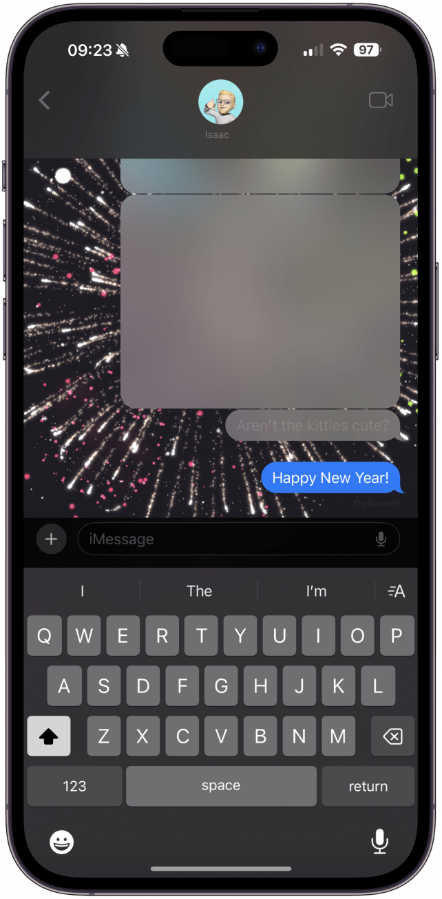 Open the Messages app, and start a new message or tap an existing conversation.