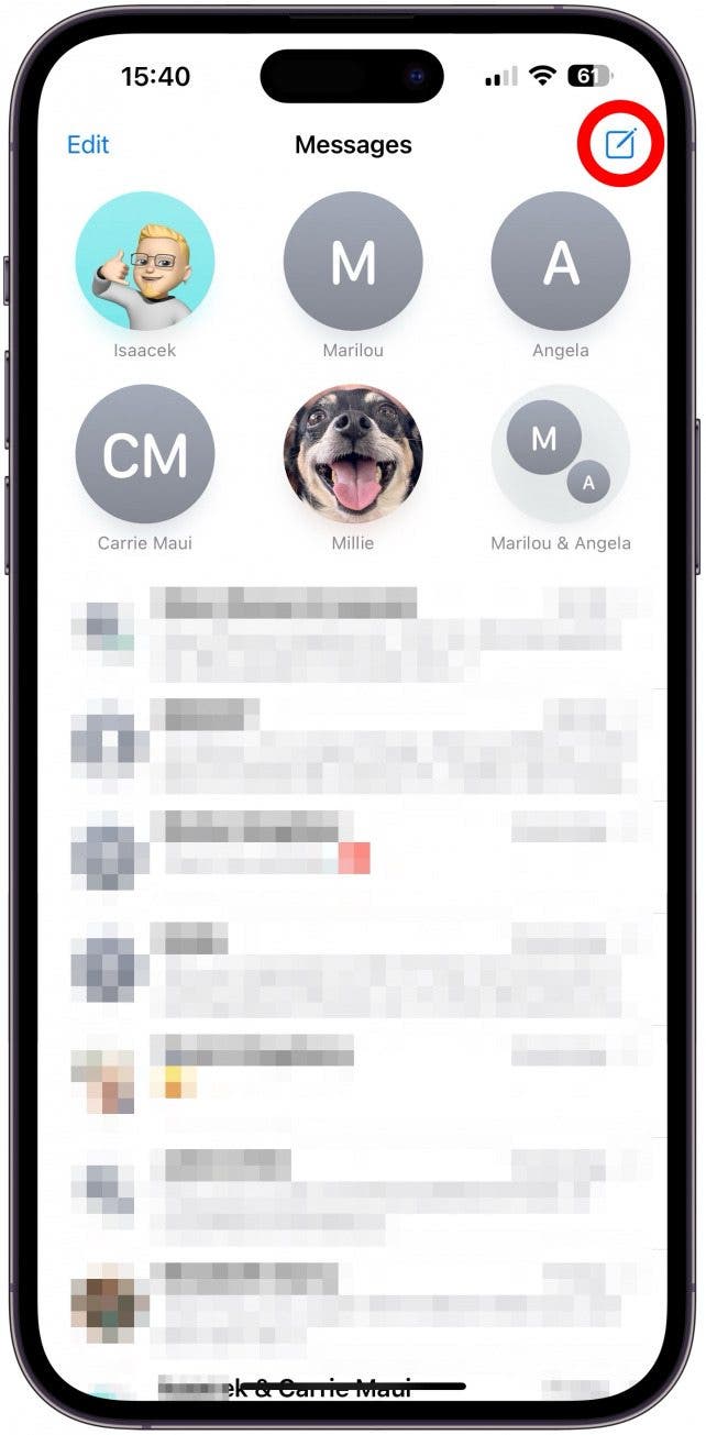 Select a message thread or start a New Message.