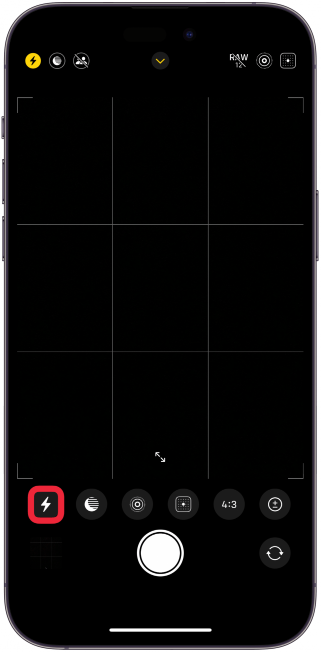Tap the Flash icon.