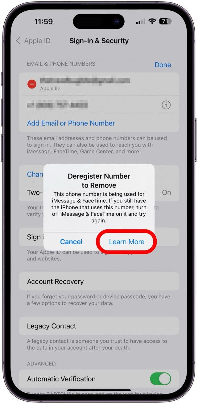 how to change my phone number in my iphone