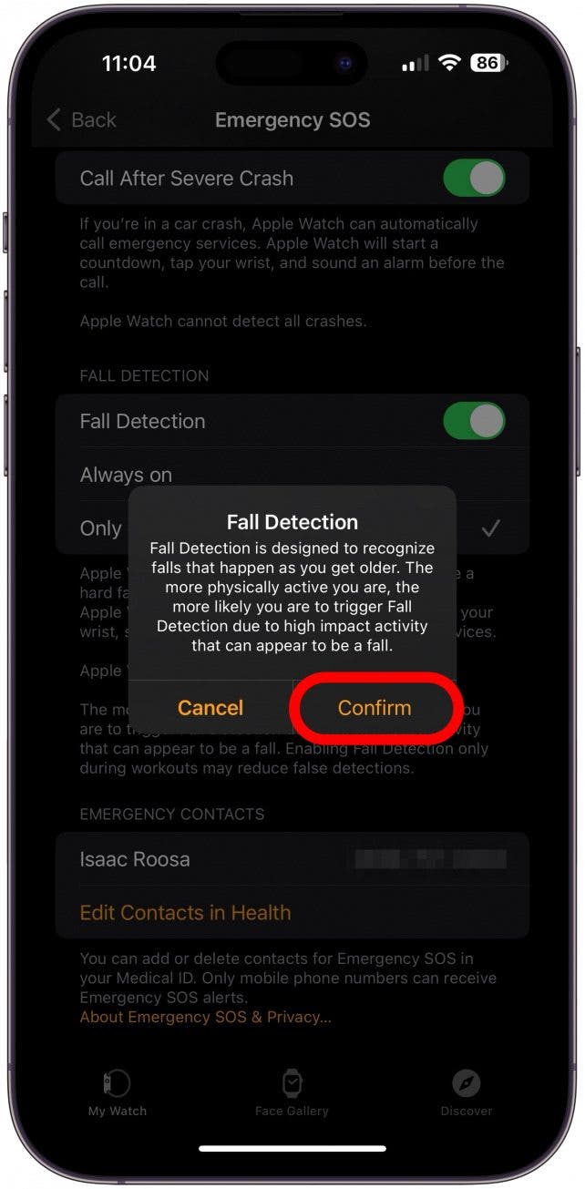 A confirmation window will pop up. Tap Confirm.