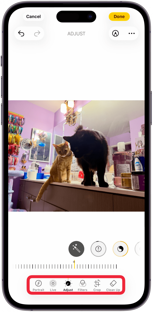 Begin to make the changes you'd like to your picture. For this example I used AI to remove some clutter and lightened the shadows.