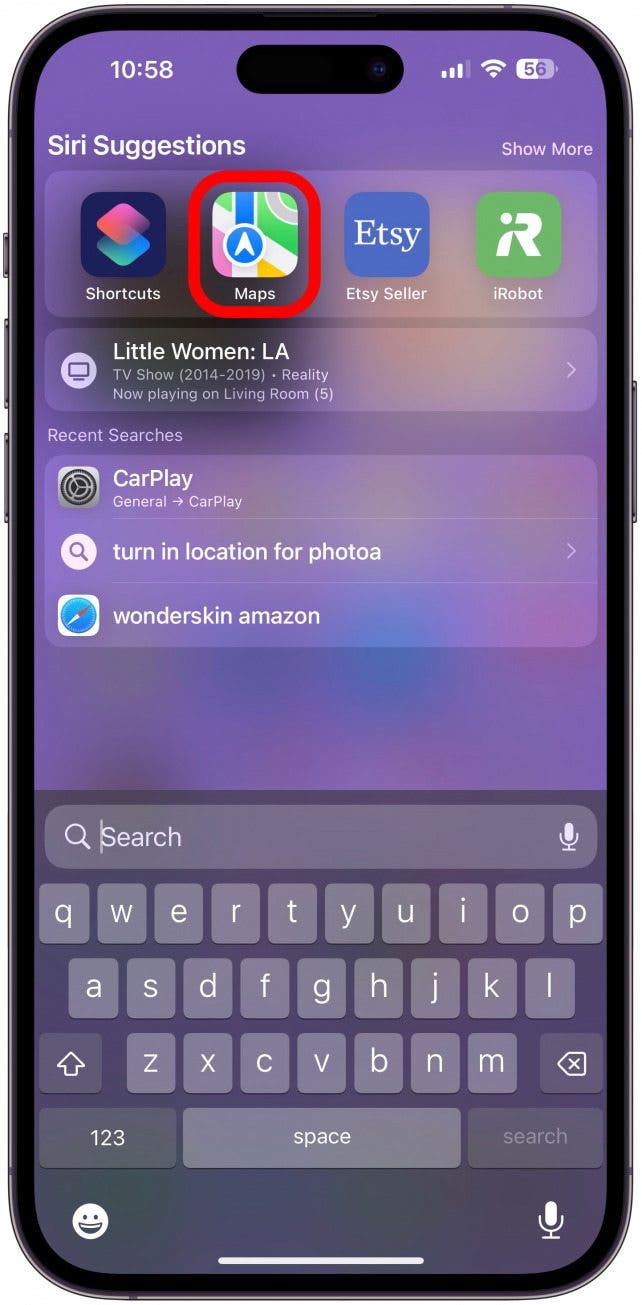 Open the Maps app.