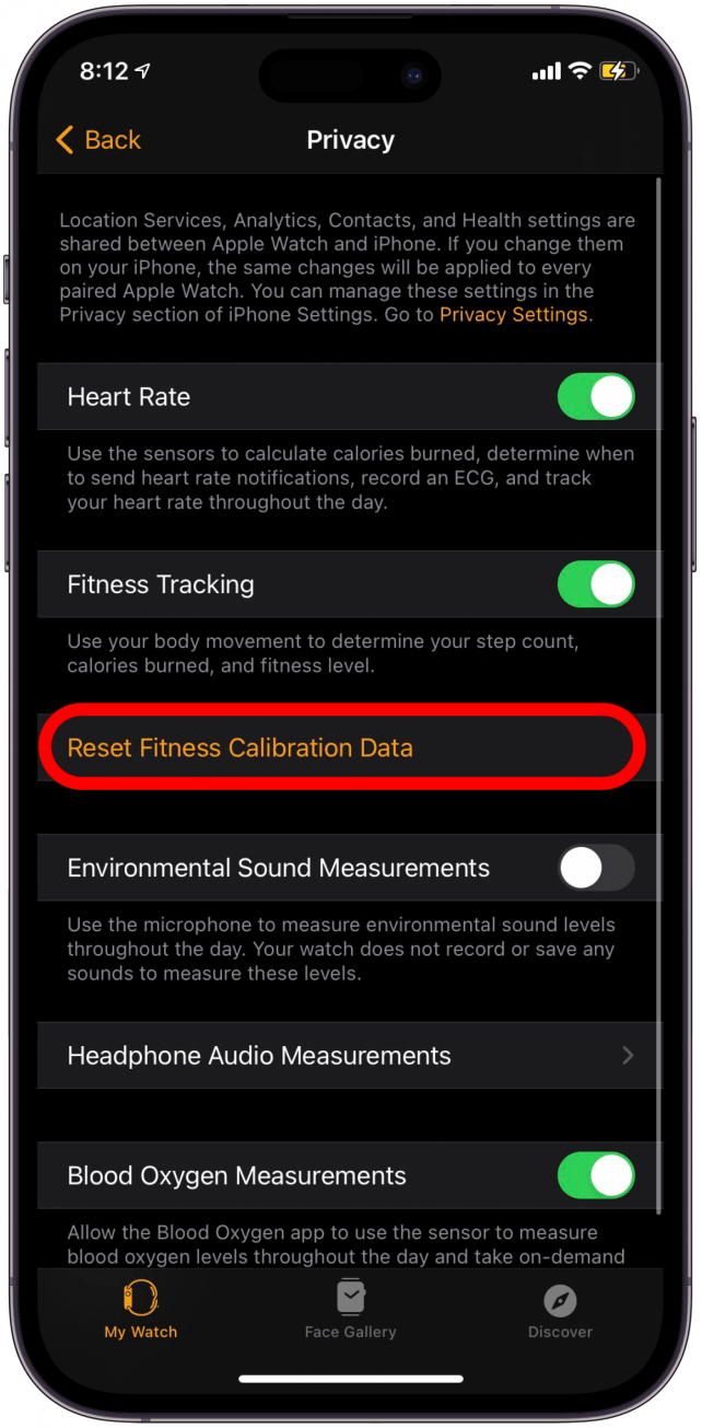 How to reset calories on apple watch best sale