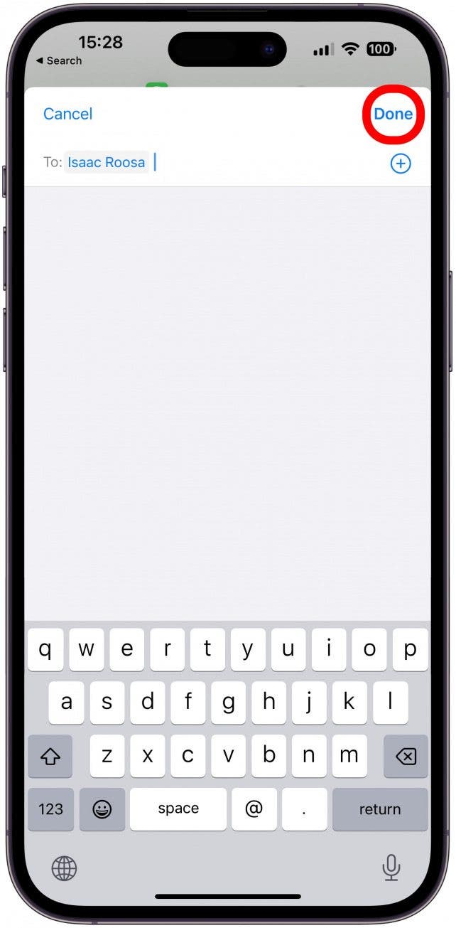Once you are finished, tap Done.