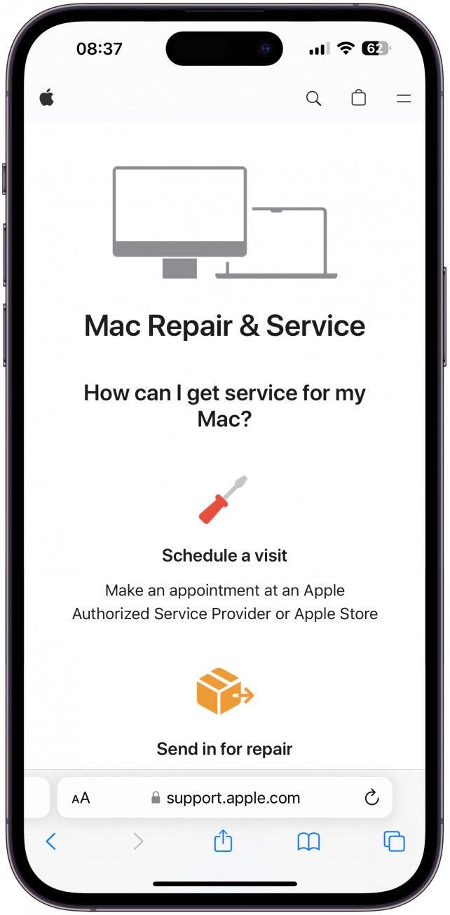 contact Apple Support.