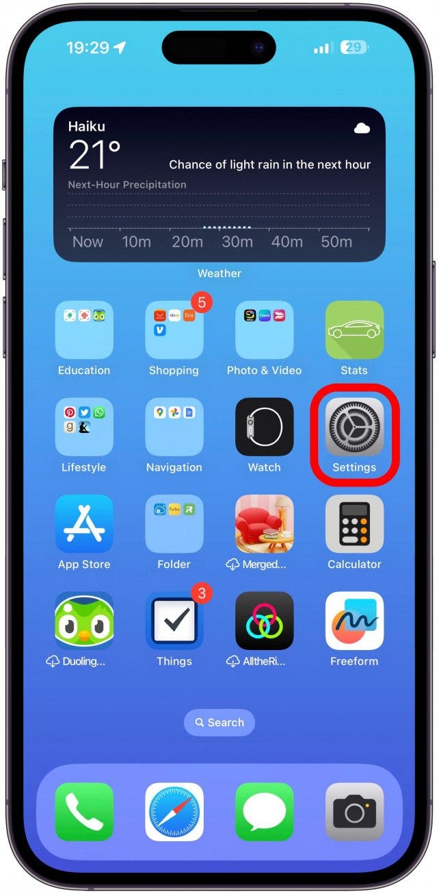 Open Settings.