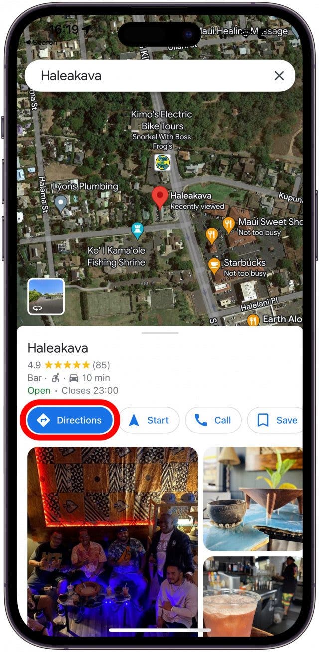 Tap Directions.