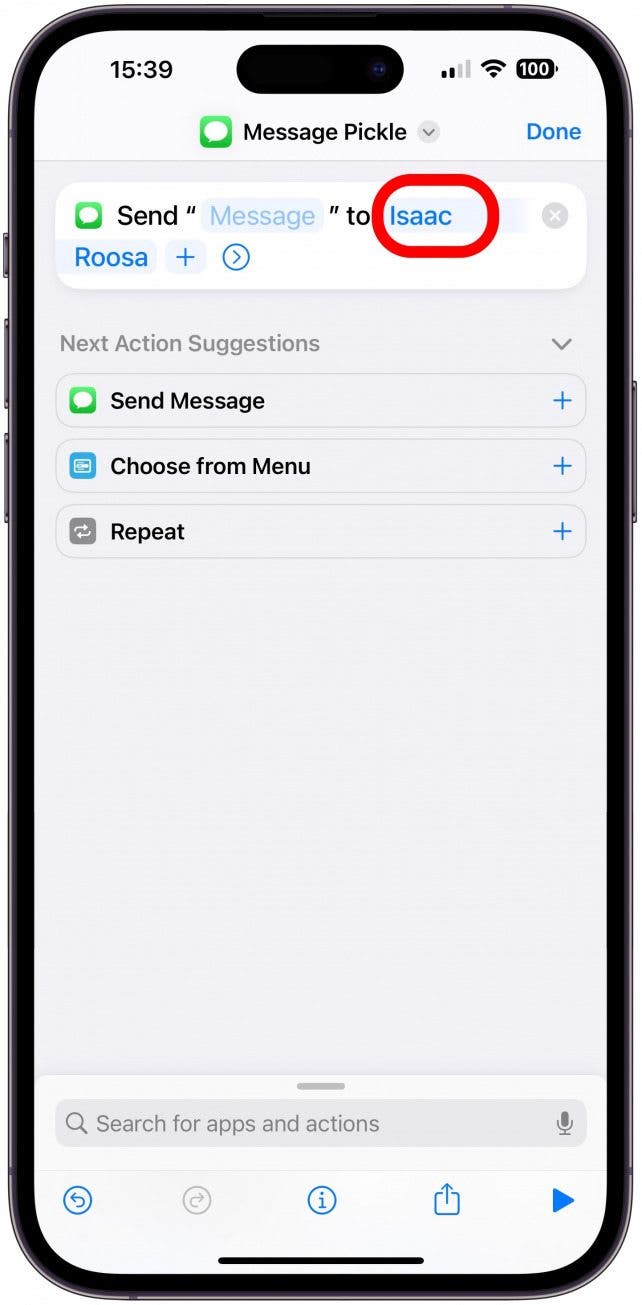To do this, tap the name of the contact.