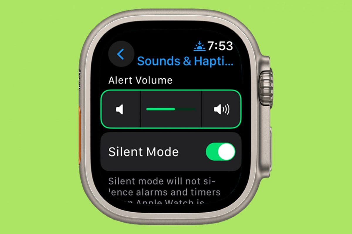 Apple Watch Digital Crown volume control screenshot