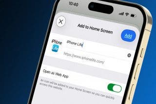 Image for article: How to Add a Website to Your Home Screen on iPhone & iPad