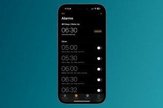 Image for article: iPhone Alarm Not Going Off? Here's the Fix