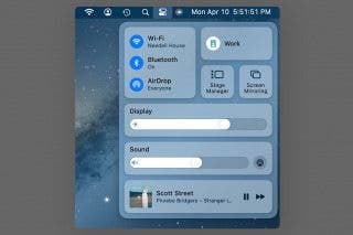 Image for MacBook Control Center: Manage Media, Volume, Bluetooth & More