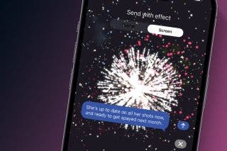 Image for article: How to Send Fireworks on iPhone & iPad: Text Message Effects