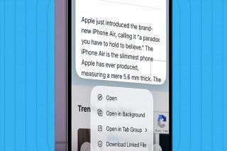 Image for How to Open a Tab in the Background on iPhone