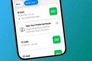 Image for Fixed: Preferred Routes in Apple Maps Not Working