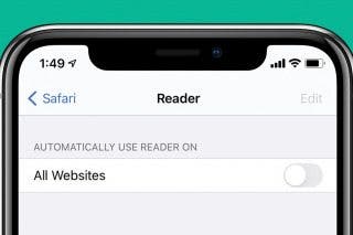 Image for article: How to Disable Reader Mode in Safari for All Webpages