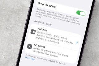 Image for How to Turn Off Apple Music Song Transitions