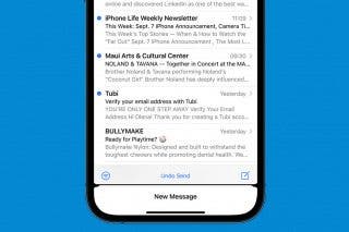 Image for article: How to Pull Back an Email on iPhone After You've Sent It