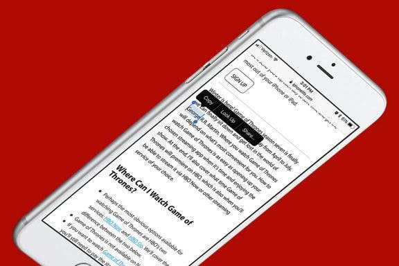 Image for article: How to 3D Touch a Word for the Definition on iPhone
