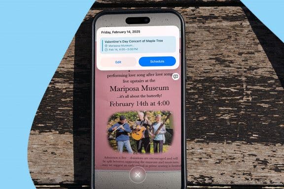 Image for article: How to Use Visual Intelligence to Add an Event to Your Calendar