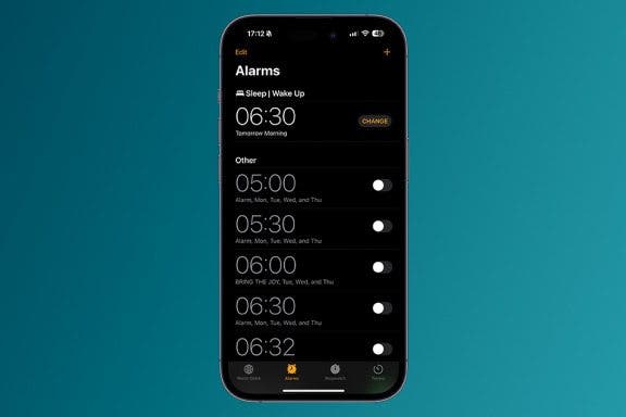 Image for article: iPhone Alarm Not Going Off? Here's the Fix