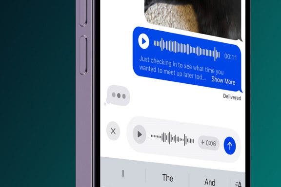 Image for article: How to Send a Voice Message on the iPhone: The Easiest Way