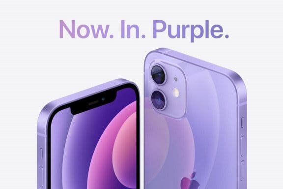Image for article: It's Purple! iPhone 12 Color Surprise at Apple Event