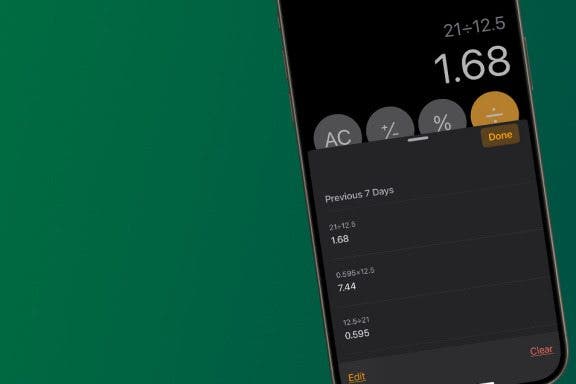 Image for article: How to Check Your iPhone Calculator History 