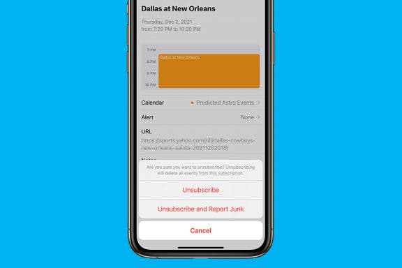 Image for article: How to Get Rid of iPhone Calendar Spam 