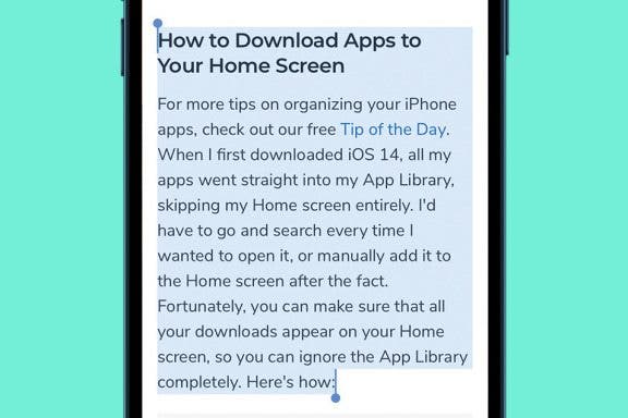 Image for article: How to Cut & Paste on the iPhone Using 3 Finger Touch