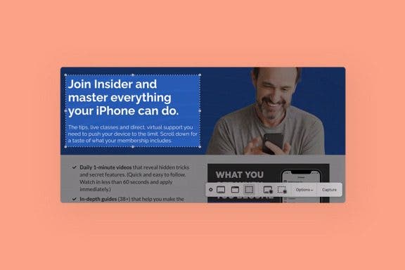 Image for article: How to Take a Screenshot on Mac Using the Screenshot Menu