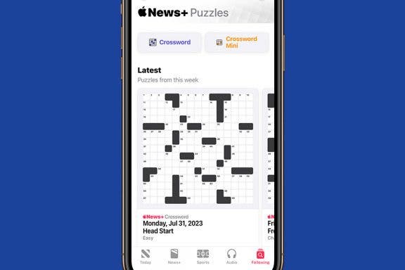 Image for article: Solve Crosswords in the Apple News App