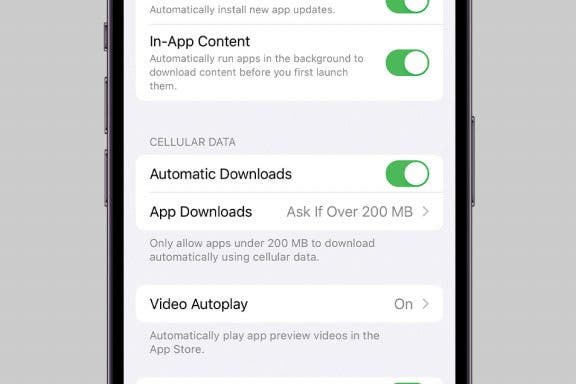 Image for article: How to Use Cellular Data for Automatic App Downloads