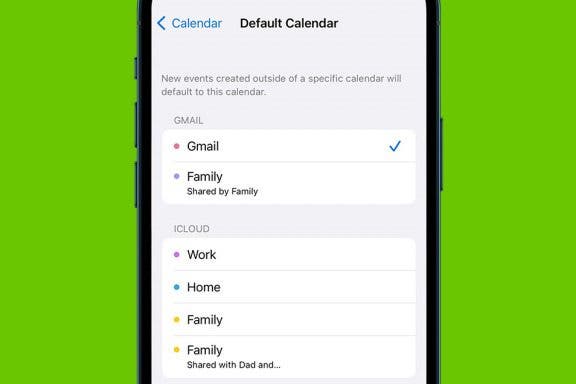 Image for article: Set a Default Calendar on iPhone & iPad