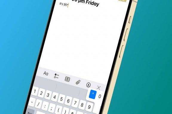 Image for article: How to Type the Degree Symbol on iPhone & iPad