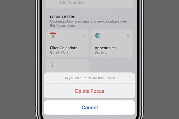 Image for article: How to Delete a Focus on iPhone in Seconds