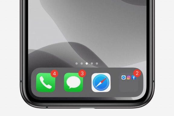 Image for article: How to Add More than 4 Apps to the iPhone Dock by Using Folders