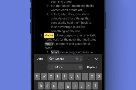 Image for article: How to Use Find & Replace in the Notes App