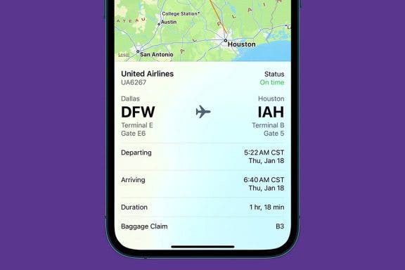 Image for article: Easily Look Up Flight Info from a Text Message