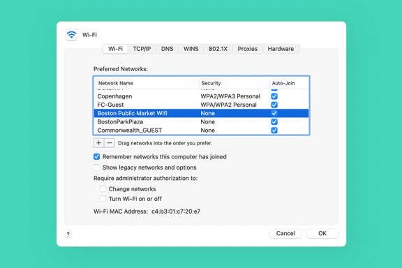 Image for article: How to Forget a Wi-Fi Network on Mac