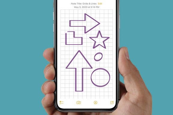 Image for article: Neat & Tidy Notes: How to Draw with Lines & Grids in the Notes App