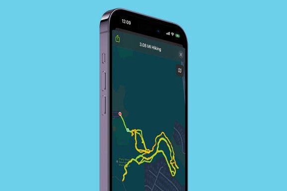 Image for article: How to See Map of Your Last Hike in the Fitness App
