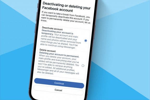 Image for article: How to Deactivate or Delete Facebook on an iPhone